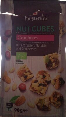 Nut Cubes Cranberry front packaging