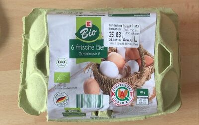 6 frische Eier front packaging