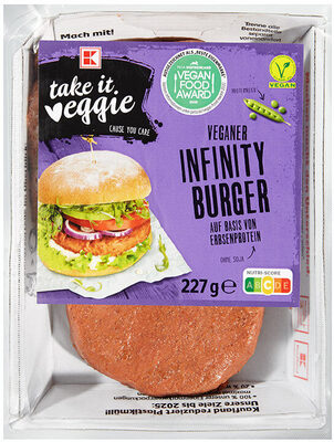 K-take it veggie Infinity Burger front packaging