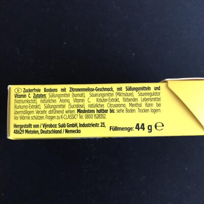 Bonbon Zitrone  melisse