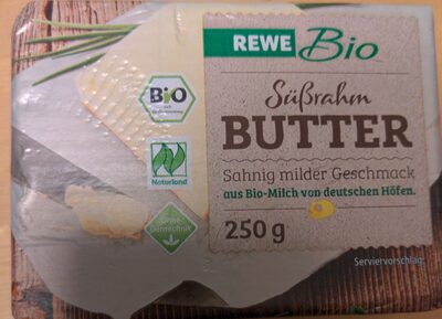 Süßrahm Butter front packaging