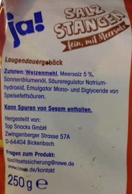 SALZ STANGEN front packaging