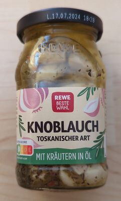 Knoblauch Toskanische Art mit Kräutern in Öl