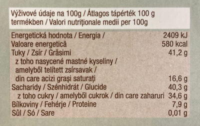 Dark chocolate with whole hazelnuts nutrition facts table