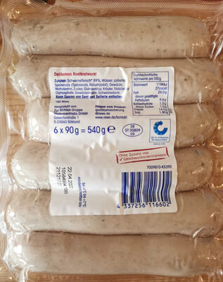 Delikatesse Rostbratwurst front packaging