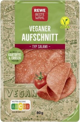 Veganer Aufschnitt Typ Salami front packaging