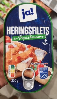 Heringsfilet mit Paprikacreme