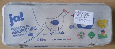 10 Frische Eier aus Bodenhaltung, Güteklasse A