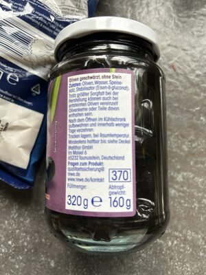 oliven ingredients label