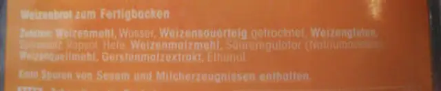 Steinofen Baguette ingredients label