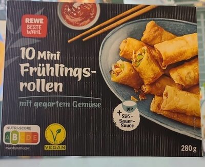 10 Mini Frühlungsrollen mit gegartem Gemüse