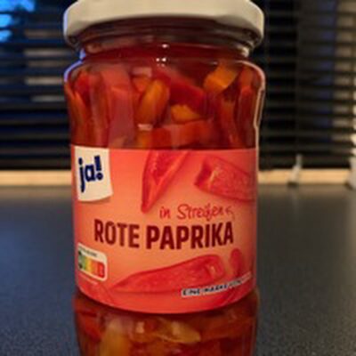 Rote Paprika in Streifen