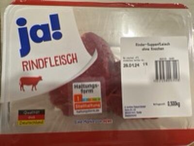 Rinder-Suppenfleisch ohne Knochen