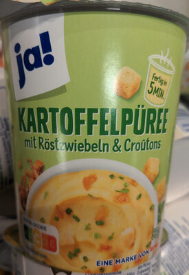 Kartoffelpüree mit Röstzwiebeln & Croûtons