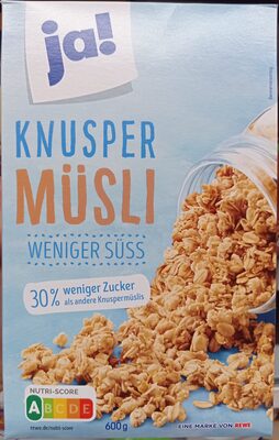 Knusper Müsli Weniger süß
