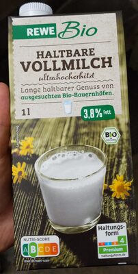Haltbare Vollmilch