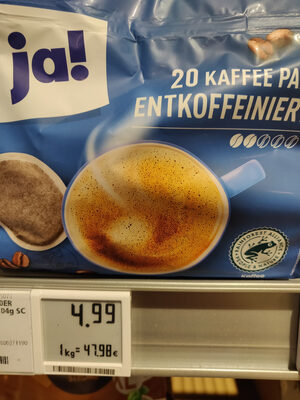 pads entkoffeiniert