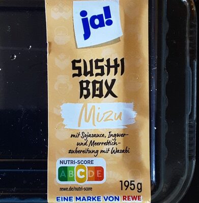 Sushi Box Mizu front packaging