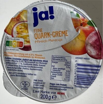 Feine Quark-Creme Pfirsich-Maracuja