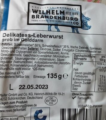 Probststeier Delikatess Leberwurst