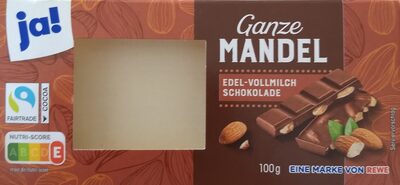 Ganze Mandel Edel-Vollmilch Schokolade