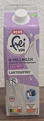 H-Vollmilch ultrachoherhitzt, homogenisiert 3.5% Fett LAKTOSEFREI