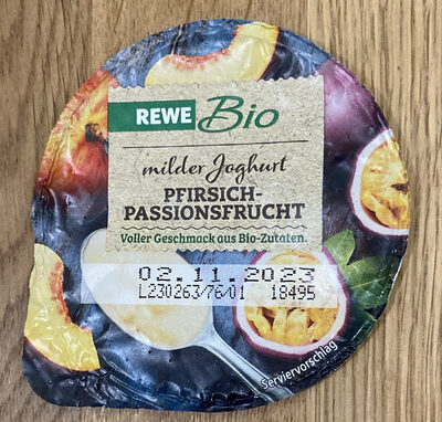 Joghurt Pfirsich-Passionsfrucht