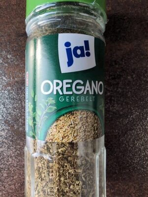 Oregano, gerebelt front packaging