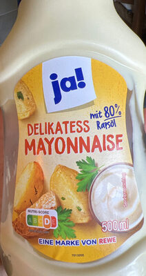 Delikatess-Mayonnaise mit 80 % Rapsöl