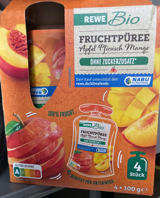Fruchtpüree Apfel Pfirsich Mango