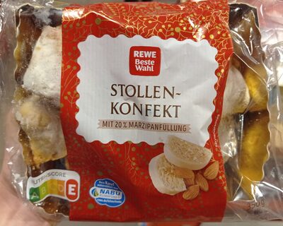 Stollenkonfekt mit 20% Marzipanfüllung