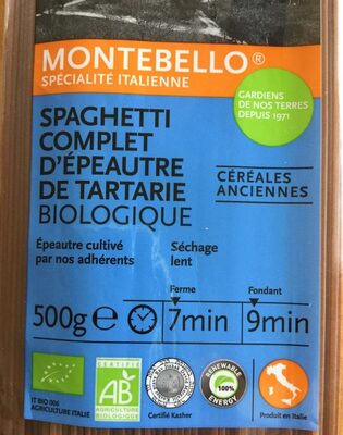 Spaghetti complet d'épeautre de tartare biologique