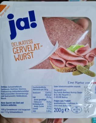 Delikates Cervelat- Wurst