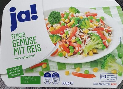 Feines Gemüse mit Reis, mild gewürzt