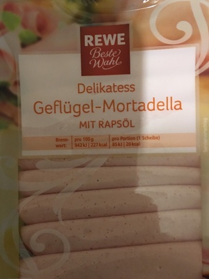 Delikatess Geflügel-Mortadella mit Rapsöl