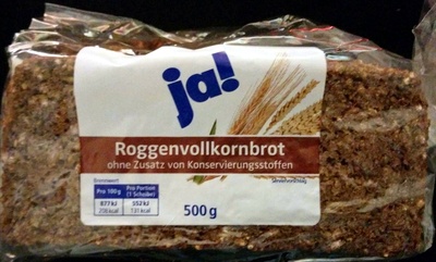 Roggenvollkornbrot front packaging