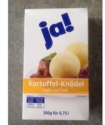 Kartoffel Knödel, halb und halb front packaging