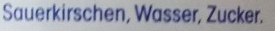 Sauerkirschen ingredients label