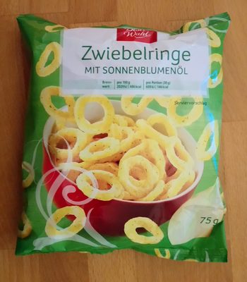 Zwiebelringe mit Sonnenblumenöl