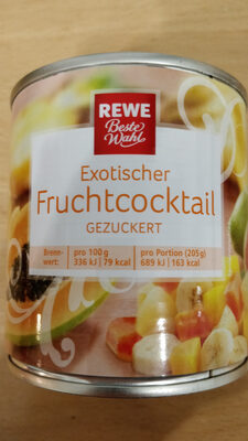 Exotischer Fruchtcocktail gezuckert