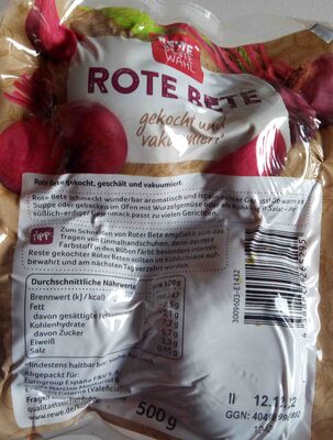 Rote Beete, gekocht und vakuumiert