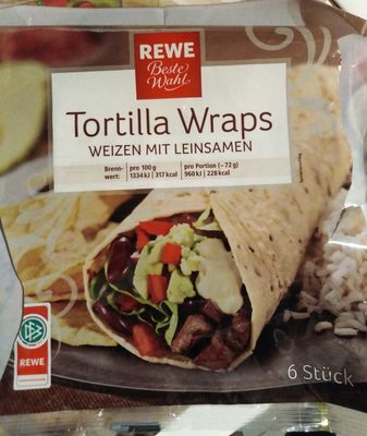 Tortilla Wraps,Mit Leinsamen