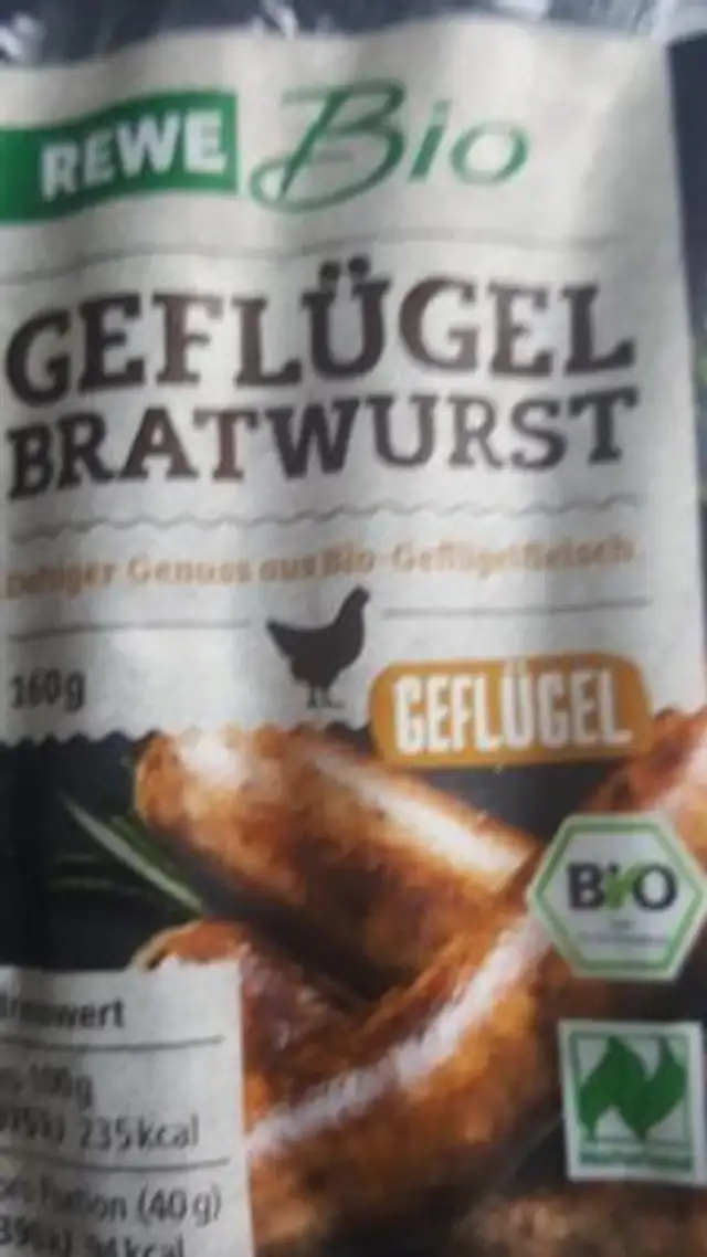 geflugel bratwurst nutrition facts table