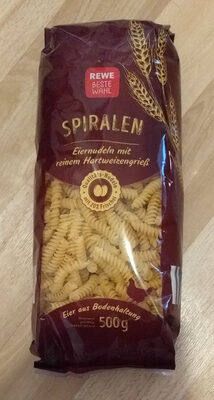 Spiralen Eiernudeln mit reinem Hartweizengriess