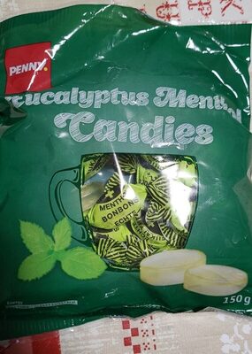 Eucalyptus menthol candies front packaging