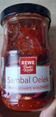 Rewe Best Wahl sambal oelek fiery hot spice paste front packaging