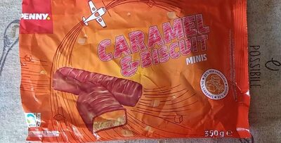 Caramel e biscuit front packaging