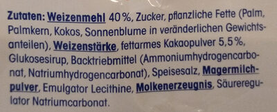 Doppelkeks ingredients label
