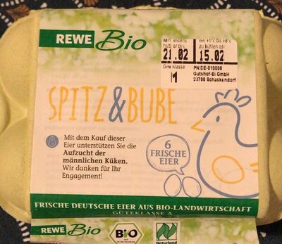 Spitz & Bube Frische Deutsche Eier aus Bio-Landwirtschaft front packaging