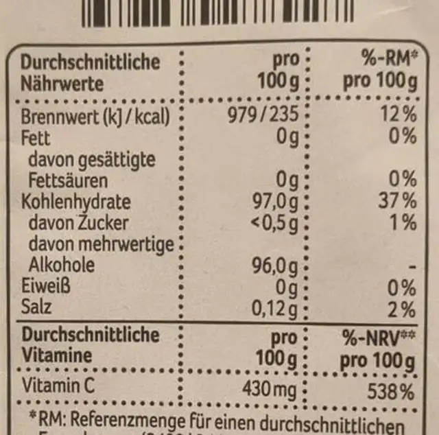 Hustenbonbons - Salbei ohne Zucker nutrition facts table